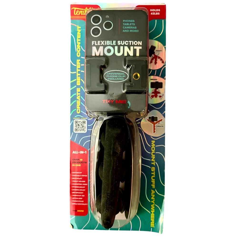 Tenikle® PRO Flexible Tripod – Suction Mount for Phone, GoPro, DJI, Insta360 NIB